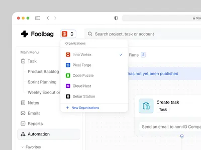 Dropdown select organization automation b2b b2c design dropdown freelance icon list logo menu navigation product design sekar station task task management ui ux web design