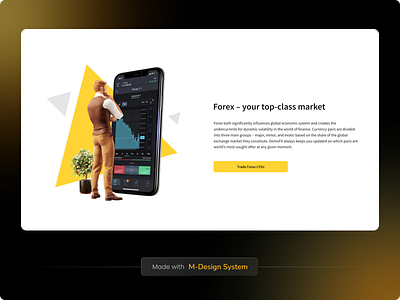 Landing Page | M-Design System 3d betting casino finance fintech graphic design landing landing page trading ui ui kit untitled ui web website