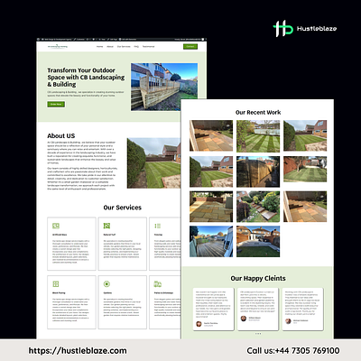 Landscaping Service Website Design branding graphic design logo ui