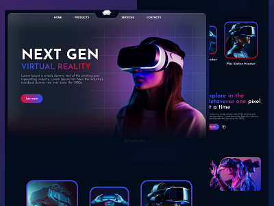 VR Zone UI (Practice Work) 3d 3d design adobe branding design figma figma design graphic design landing page product design ui ui design ui design research uiux user interface ux design vr web design web interface website design