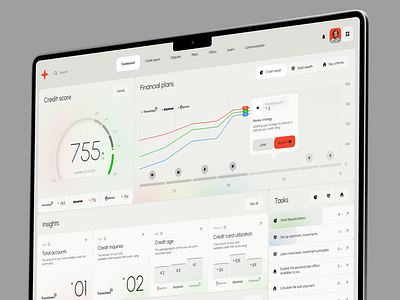 Wallethub - Credit Web Dashboard ai app business credit crm dashboard design finance fintech interface product saas software ui ux web