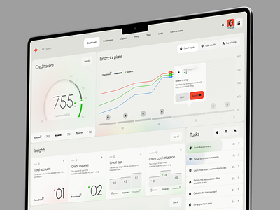 Wallethub - Credit Web Dashboard ai app business credit crm dashboard design finance fintech interface product saas software ui ux web