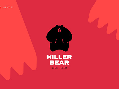 KILLER BEAR animal bear beer branding craft beer logotype packaging design vibrant