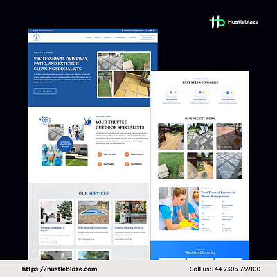 Driveway, Patio, and Exterior Cleaning Website Design branding graphic design logo ui