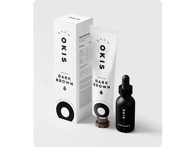 Okis Brow — Branding + Packaging cosmetics design
