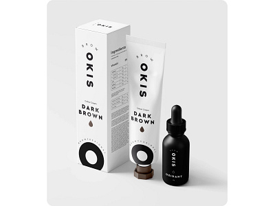 Okis Brow — Branding + Packaging brand design brand identity branding cosmetic design graphic design logo logo design packaging patterns