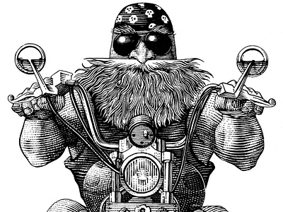 You are a legend biker black and white engraving illustration moto scratchboard woodcut