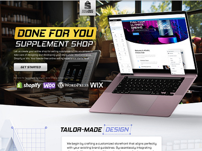 Supplement Shop - WooCommerce, Shopify & Wix backend frontend htmlcss nutrition shop shopify site store supplements ui ux website wix woocommerce wordpress