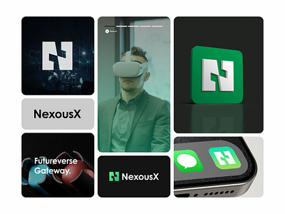 NexousX - N and X Lettermark, Modern Web3 Logo Design innovation