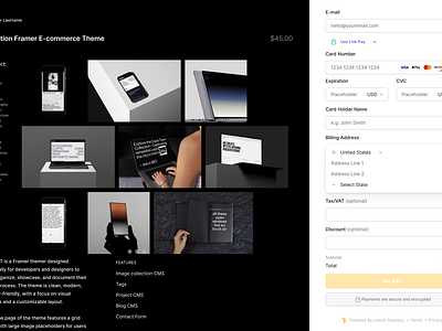 Lemon Squeezy Purchase Page Redesign design figma product design ui ux web