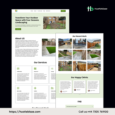 Outdoor Space Landscaping Service Website branding graphic design logo ui