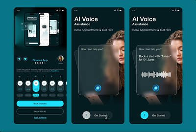 AI Booking With Voice Assistance ai ai interactions artificial intelligence design services geeks in design graphic design interaction design logo design muhammad nawaz rizvi uiux voice assistance