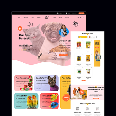 Pet Care & Nutritional Solutions Website Design branding graphic design logo ui