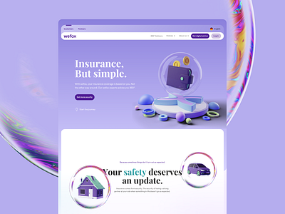 Wefox Website / 2022 3d design 3d motion creative landing page design desktop illustration landing landing page logo ui ui design uidesign web website wefox