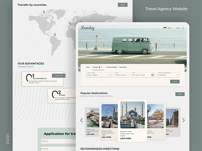 Travel Agency Website design landing page travel agency ui ui design ux ux design webdesign website