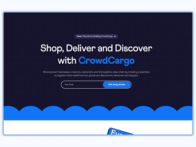 CrowdCargo Landing Pge landing page startup ui web design