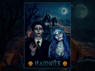 Haloween, Poster┃Graphic Design brand branding design graphic design haloween illustration poster typography ui ux