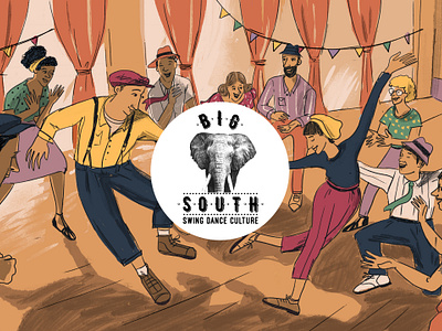 Big South Swing Dance Culture 2danimation branding graphic design illustration motion graphics webdesign