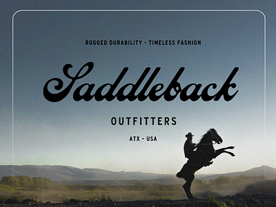 Saddleback Outfitters austin branding clothing cowboy design horses lockup logo texas type typography vintage western