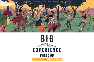 Big Experience Swing Camp 2danimation branding illustration logo motion graphics