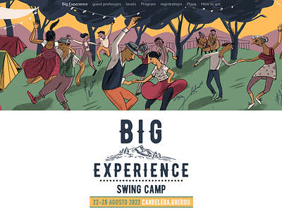 Big Experience Swing Camp 2danimation branding illustration logo motion graphics