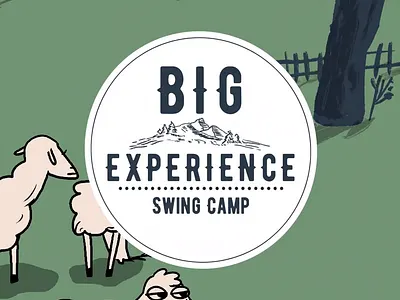 Big Experience Swing Camp 2danimation branding illustration logo motion graphics