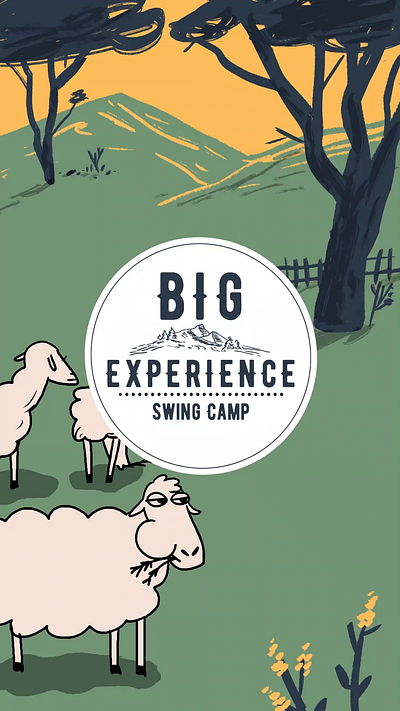 Big Experience Swing Camp 2danimation branding illustration logo motion graphics