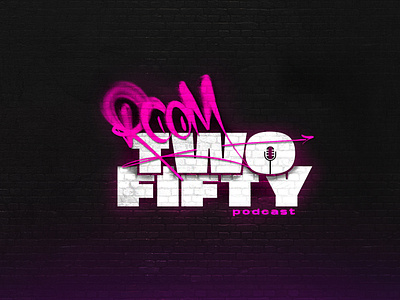 Room TwoFifty Podcast design graffiti logo podcast