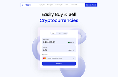 Fleet btc crypto hero ui web3