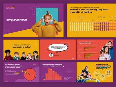 Radio Play Pitch Deck branding design fund raising google slide graphic design investor deck pitch pitch deck powerpoint template presentation design sales deck