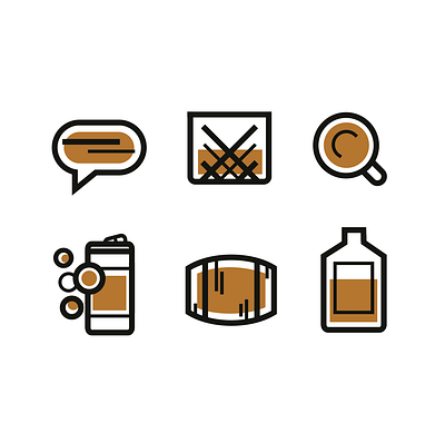 Distillery Icons branding design iconography icons illustration website