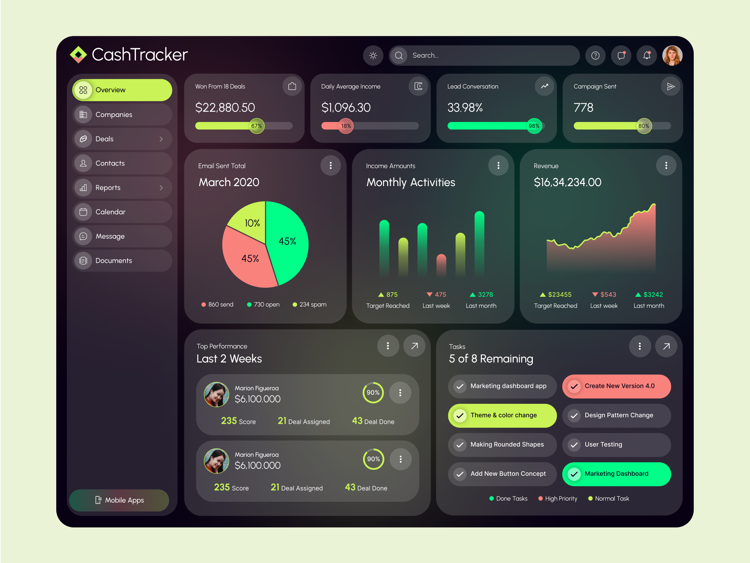 CRM- CashTracker branding concept design custom website design figma figma design figma prototype figma ui product product design ui web design website concept website design website template