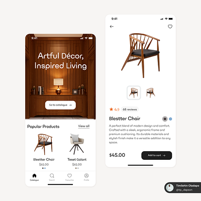 Furniture e-commerce app app designer e commerce e commerce app figma figma design furniture mobile app product design uiux uiux design