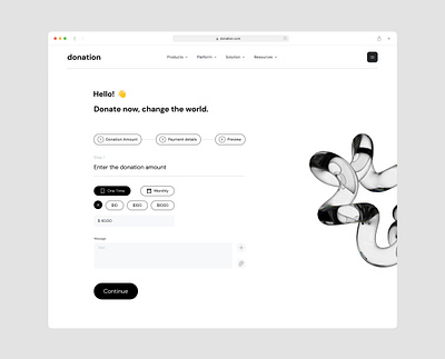Donation Form with Customizable Messages donation donation form form ui ux web design