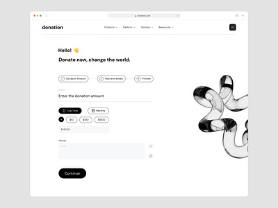 Donation Form with Customizable Messages donation donation form form ui ux web design