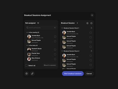 Breakout Session Assignment app design ui ux