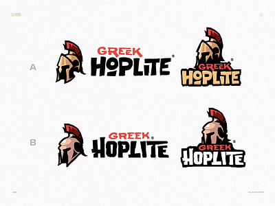 You are client. Which one you pick? badge branding design graphic design greek hoplite icon identity illustration logo logotype mascot minecraft process simple sketch sparan sports ui work