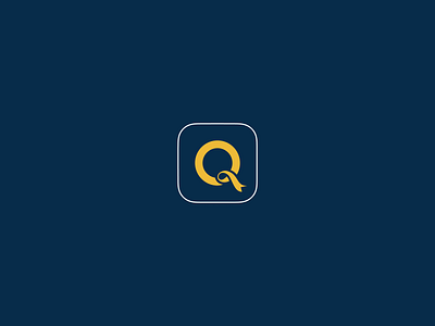 Q Logo app icon branding flat icon letter luxe mark minimalist