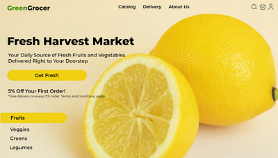 Fruit and Vegetable Shop | Online Store | Landing page ecommerce fruit shop online shop ui veggies shop web design