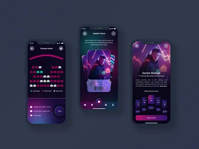 iOS Ticketing App UI UX Design app ui app usability appui branding business cinematic experience dashboard design graphic design ios ios app design landing page mobile app interface modern design trends movie ticketing app seamless navigation ui uiux design ux