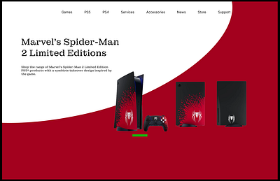 Marvel's Spider-Man 2 Limited Editions figma graphic design ui ui design webpage design website design