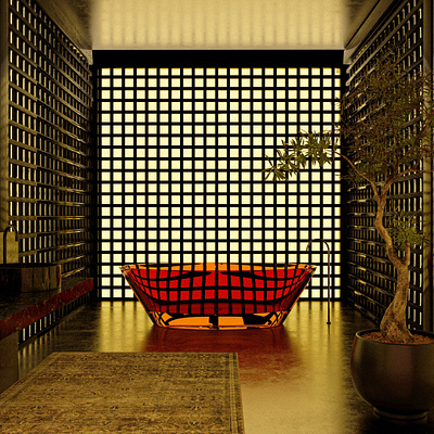 Zen Bath Sanctuary - imagine.io 3D Rendering interiorinspira