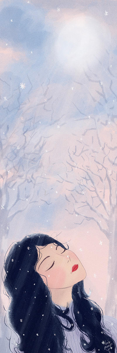 Coloratura drawing illustration procreate winter