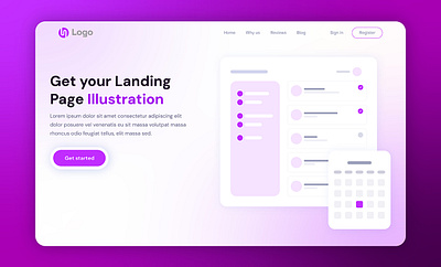 Landing Page Illustration design hero illustration illustration landing page illustration vector website graphics