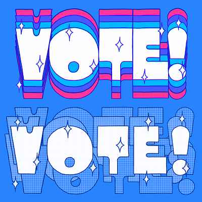 VOTE 2024 2024 cartoon design election hand lettering harris illustration illustrator kamala retro type typography vintage vote