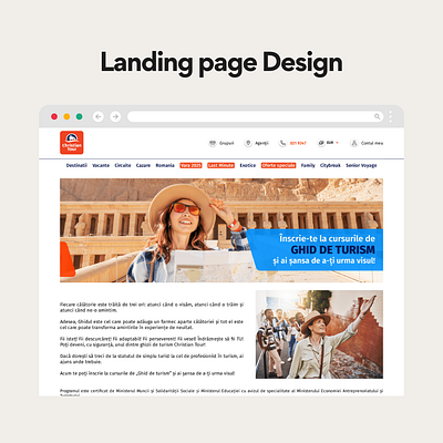 Tourist Guide Course Landing page adobe illustrator design figma landingpage ui design user experience user interface ux design web design web page website