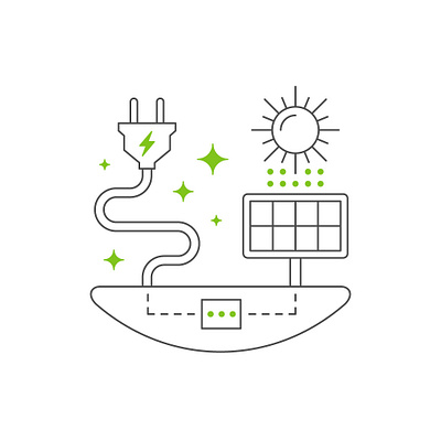 Solar energy color design designer energy icon illustration infographic inspiration line minimalist outline picrogram solar symbol ui ux vector web