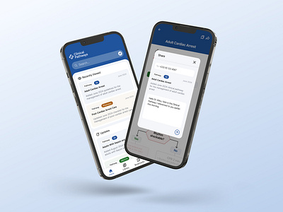 Clinical Pathways App (Ghana) app design mobile phone search share text ui ux