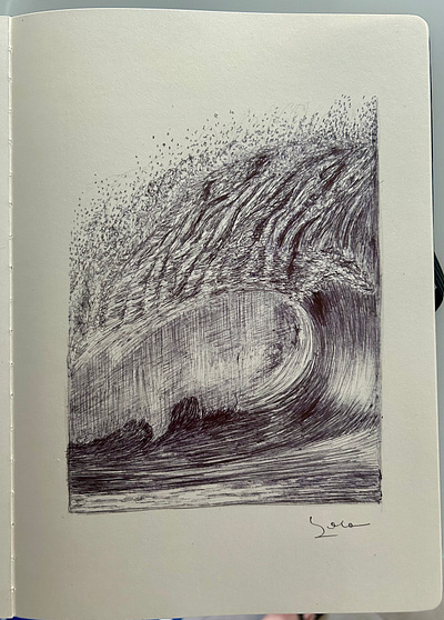 Ballpen Tide 🌊 ballpen design drawing illustration ocean sea sketch tide tides