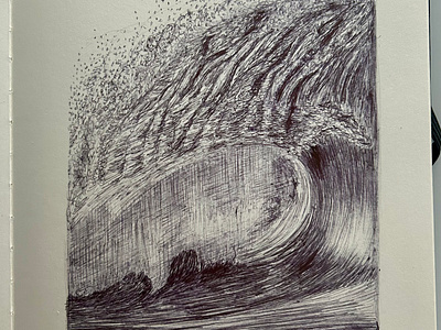 Ballpen Tide 🌊 ballpen design drawing illustration ocean sea sketch tide tides